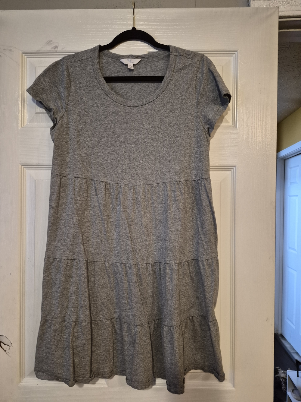 Casual Grey Tiered Knit Dress
